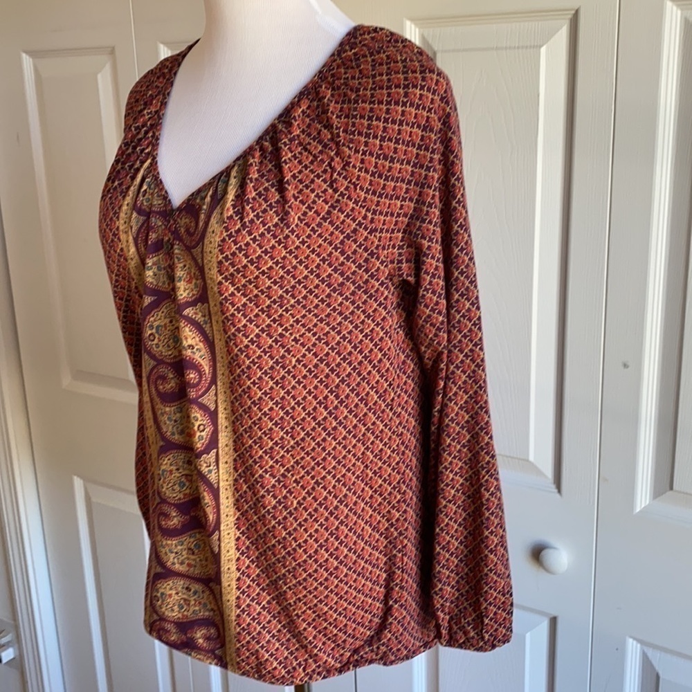 Lucky Brand Petaluma Paisley Top - Picture 4 of 8